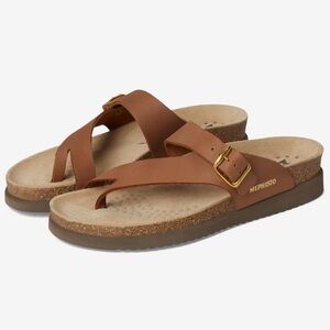 GUC Mephisto Helene Tan Leather Slide Sandals Size 39
